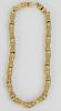 18 Karat Gold Necklace, made up of elongated and ball sections. length 18 1/2 inches, 117.3 grams.