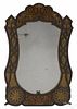 Carved folk art mirror, ca. 1870, 41 1/4'' x 28''.
