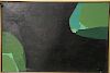 Michael J. Kuczer (B 1910), untitled abstract, acrylic on canvas, signed lower left MJ Kuczer 77. 20" x 30". Provenance: Property from the Credit Suis