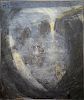 Melita Denaro (B 1950), abstract, Winter Storm Doagh, oil on panel, signed Melita on back. 68" x 58".