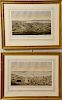 Gifford and Nagel Panoramic View of San Francisco 1862, set of four lithographs, from Russian Hill; section (1) looking west, section (2) looking nort