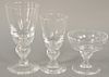 Set of Steuben Crystal Stems, thirty-six total pieces, baluster form set of twelve waters, twelve wines and twelve champagnes. heights 6 7/8 inches, 5
