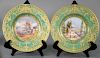 Set of Twelve Royal Worcester Service Plates, each with fitted orientalist mid eastern hand painted scenes, high relief gold borders, artist signed W.