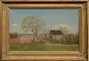 Nelson Augustus Moore (1824 - 1902), spring, Windsor, Connecticut 1882 farm house, oil on canvas, signed lower right NA Moore 82, Vose Galleries label