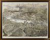 Color lithograph Bird's Eye View of London as Se