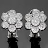 VAN CLEEF & ARPELS Diamond Platinum Flower Earrings