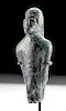 Ancient Iberian Bronze Standing Male Figure
