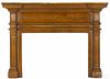 Federal pine mantel, early 19th c., outside - 43''