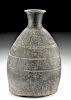 Korean Silla Dynasty Glazed Pottery Bottle