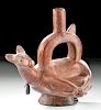Chimu Pottery Stirrup Spout Vessel - Llama Form