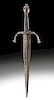 17th C. Western European Iron Parrying Dagger