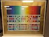 Large Signed Serigraph with Gold Border by Yaacov Agam 38/180 Untitled Rainbow