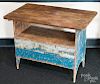 Painted pine bench table