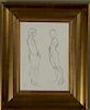 Graphite Study, Two Nudes, attributed to Henri Matisse