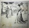 Charcoal Drawing, Croquet, by Richard Vincent Culter