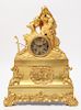 French Gilt-Bronze Ormolu Figural Mantel Clock