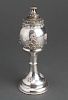 Judaica Silver Egg-Form Covered Spice Box