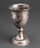 Judaica Sterling Silver with Vermeil Kiddush Cup