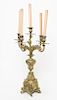 Rococo Style Gilt Bronze Five-Light Candelabra