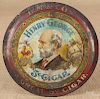 Henry George 5-cent cigar tin lithograph advertis