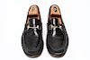 Gucci Vintage Leather Loafers w Gold-Tone Buckles