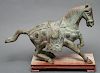 Chinese Tang Dynasty Style Bronze Horse Sculpture