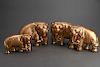 Chinese Carved Giltwood Elephant Sculptures, 4