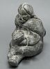 Inuit Carved Soapstone Mother & Child Sculpture