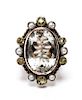 Sterling Silver Faux Gems & Pearls Ring