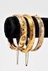 Gold-Filled and Gold-Plated Engraved Bangles, 3