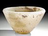 Egyptian Late Dynastic Alabaster Offering Bowl