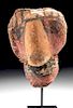 Egyptian Ptolemaic Gesso / Linen Mummy Mask - Baboon