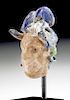 Ancient Phoenician Glass & Stone Pendant of Face