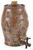 English stone rum barrel, 19th c., with applied s