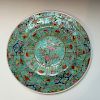 CHINESE ANTIQUE FAMILLE ROSE PLATE. YONGZHEN MARKED.19C