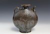 Chinese antique dark brwon glaze water jar. 19th C.
