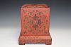 Chinese red lacquer box.
