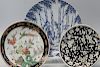 Three Japanese hand painted porcelain plates.