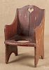 Pennsylvania painted pine child's potty chair, 19