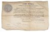 James Monroe Presidential Signed Naval Appointment for Peter Turner, Midshipman 