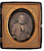Sixth Plate Daguerreotype Portrait Identified by Descendants as Captain Robert Adams, Charleston Light Dragoons 
