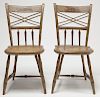 Fine Pair Paint Decorated Windsor Side Chairs