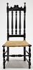Bannister Back Side Chair in Black Paint