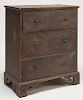 Early Diminutive Child's Three Drawer Chest