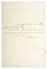 Abraham Lincoln Note Signed, December 19, 1860, Body Reportedly Written by Mary Todd Lincoln 