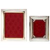 Two Cartier Silvered Metal Picture Frames