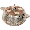 Christofle Paris, an Unusual French Islamic Style Silvered Covered Dish