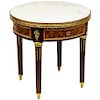 French Ormolu and Vernis Martin Low Table Gueridon with Marble Top, circa 1880