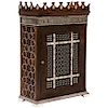 ""Alhambra Islamic"" Silver, Mother of Pearl, and Bone Inlaid Wall Hanging Cabinet