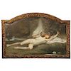 Jules-Louis Machard (French 1839 - 1900) ""Dream of Eros"" Exceptional Oil Painting